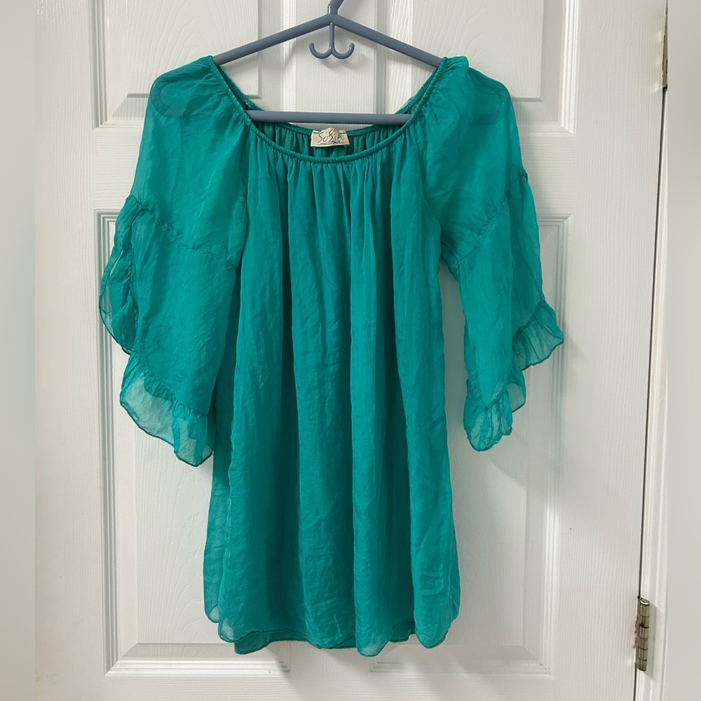 Sofia Made in Italy Silk Top SZ Medium